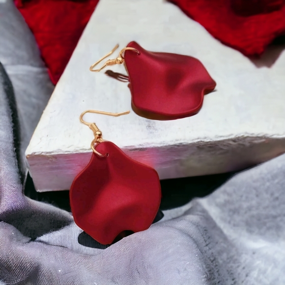 Anthropologie Jewelry - Rose petal drop earrings